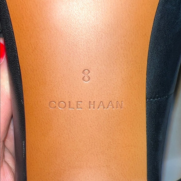 Cole Haan Black Peep-Toe Heels - Picture 2 of 10